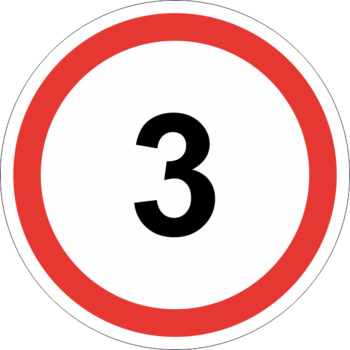 Знак 3.24 ограничение максимальной скорости (3 км/ч) - Дорожные знаки - Запрещающие знаки - Магазин охраны труда ИЗО Стиль
